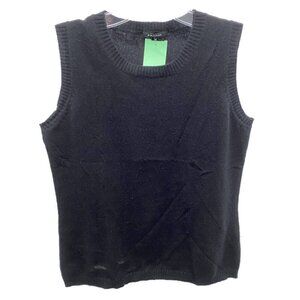 Prague Black Cashmere Sweater Tank Top
